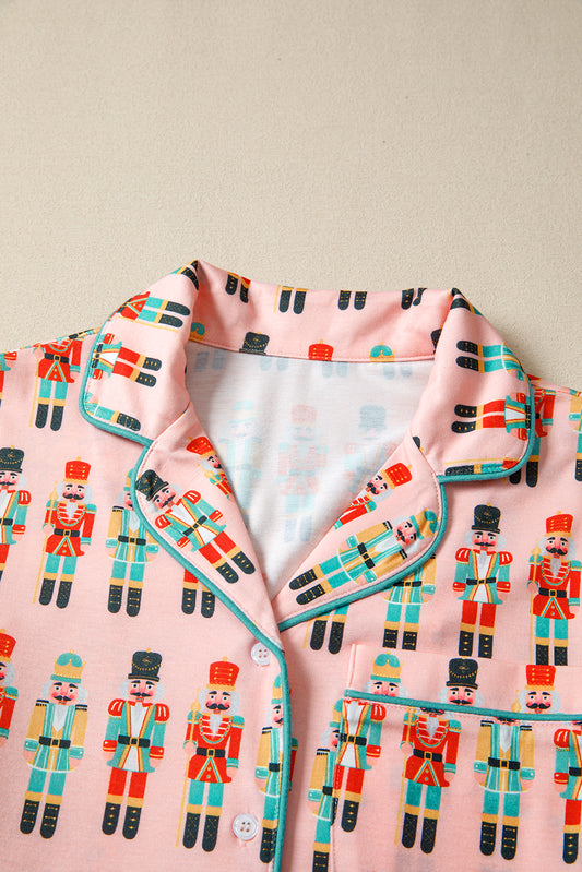 Pink Nutcracker Pajama Short Set
